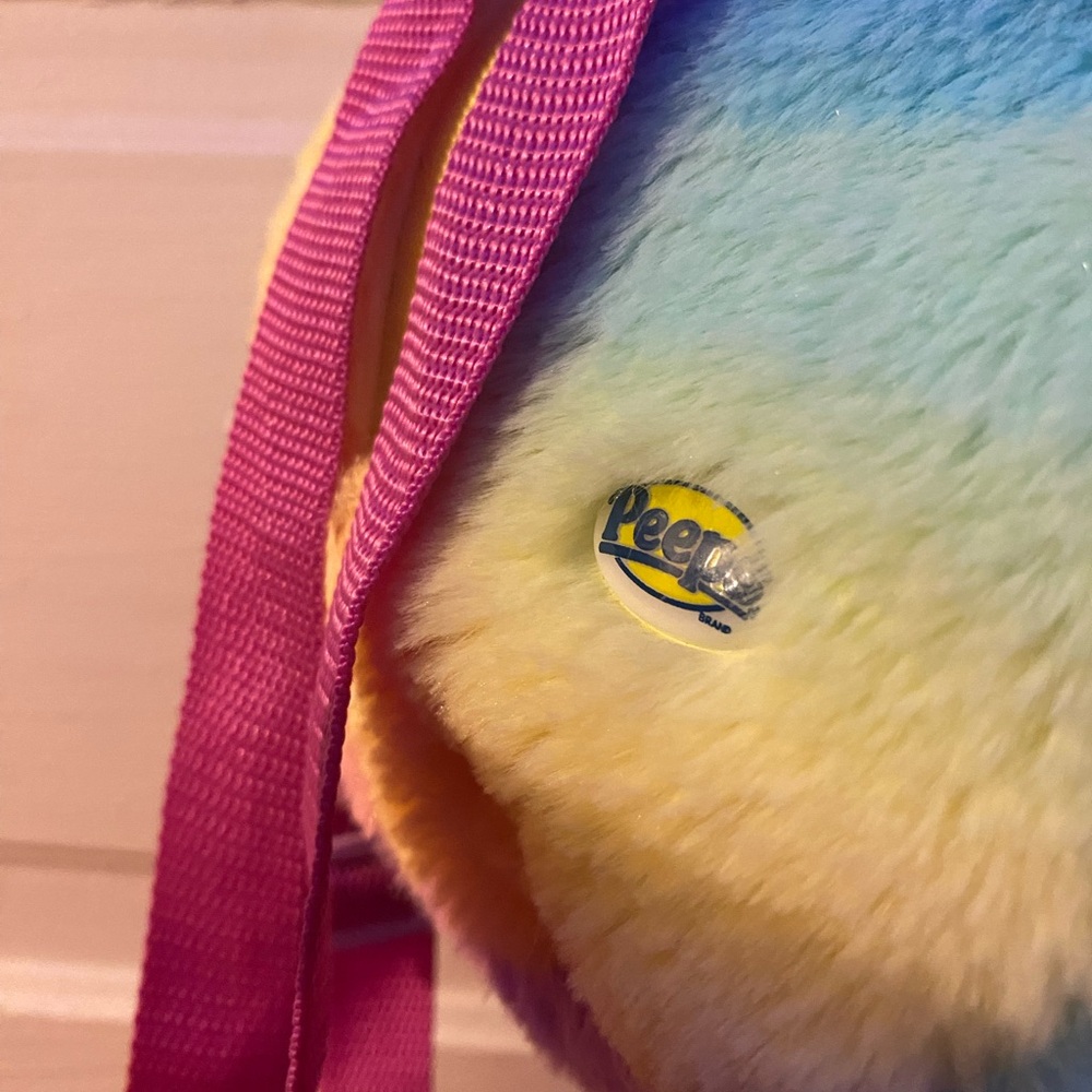 Peeps Zipper backpack Adorable Purple and Pink Stuffed Bunny Plush - Picture 7 of 14